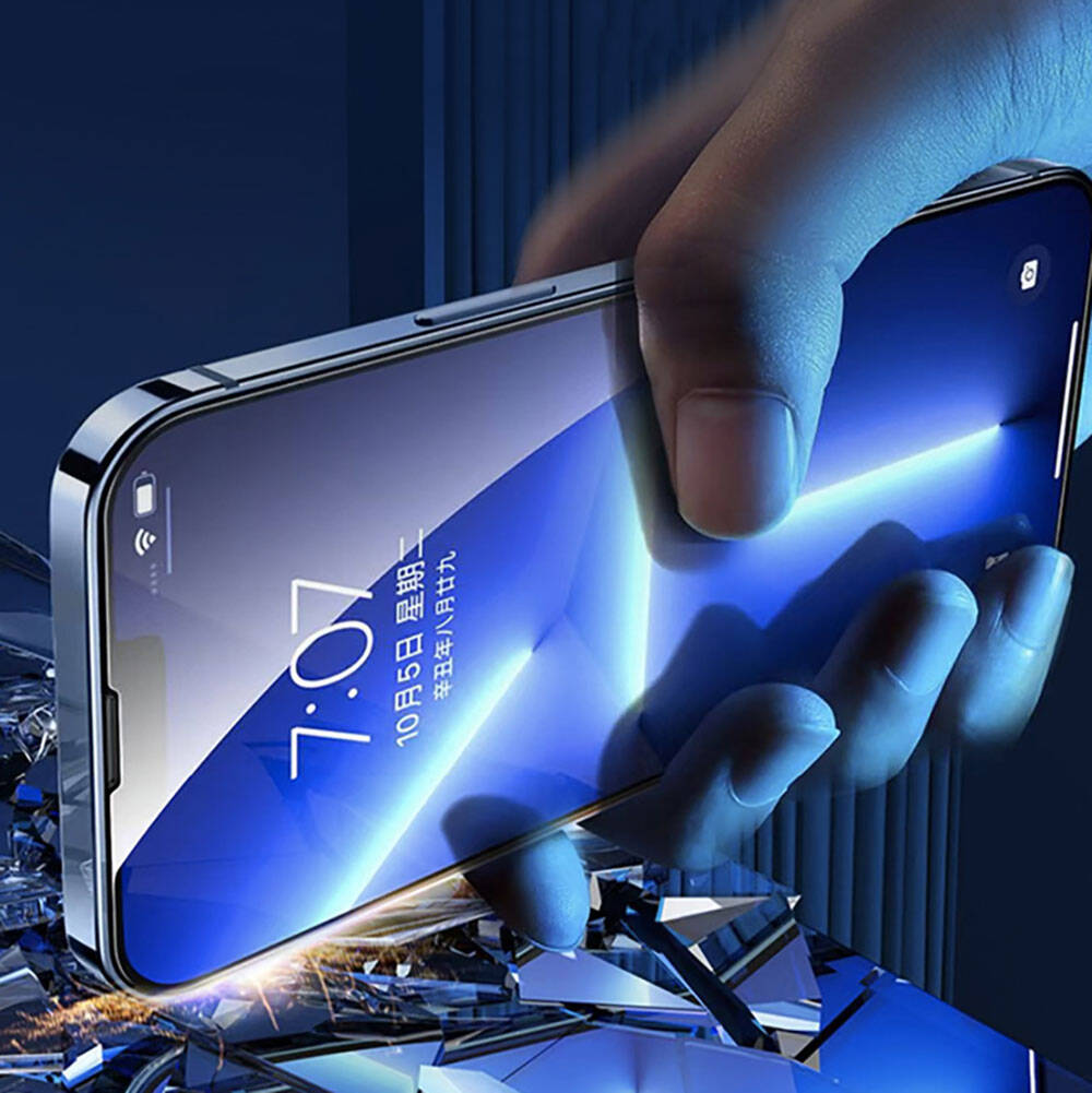 Apple iPhone 16E Recci RSP-A10 HD Temperli Cam Ekran Koruyucu + Kolay Uygulama Aparatlı Siyah