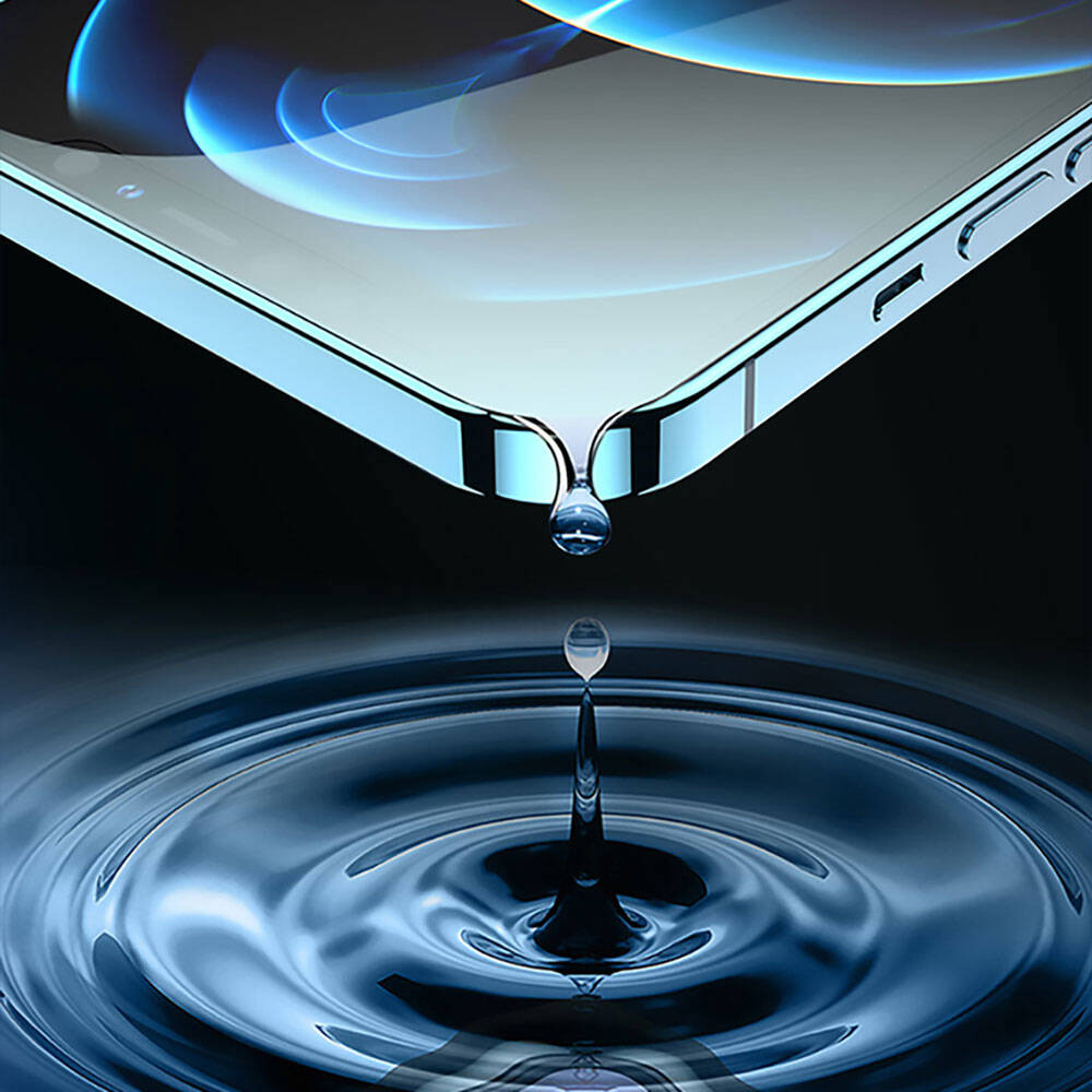 Apple iPhone 16E Recci RSP-A10 HD Temperli Cam Ekran Koruyucu + Kolay Uygulama Aparatlı Siyah