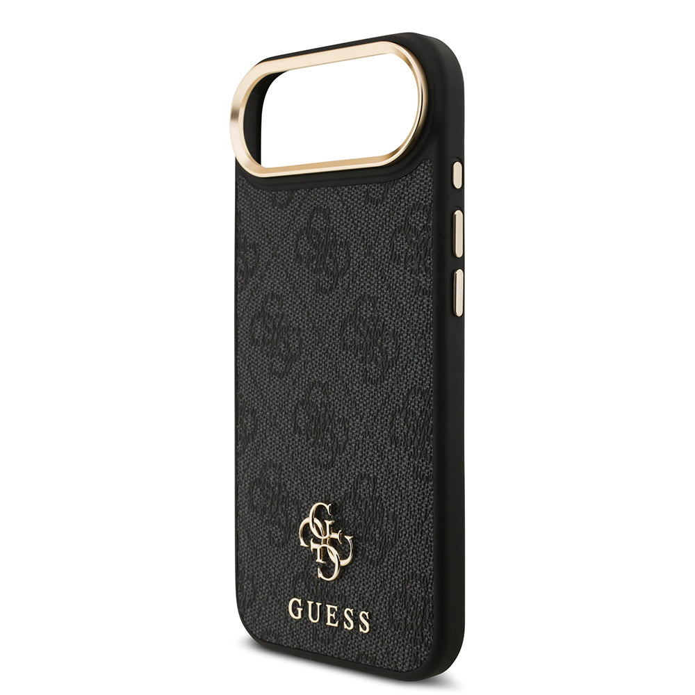 Apple iPhone 17 Air Guess Orjinal Lisanslı 4G ve Yazı Logolu Kılıf + Ekran Koruyucu + Lens Koruyucu 3in1 Aksesuar Seti Kahverengi