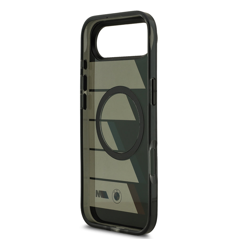 Apple iPhone 17 Air Kılıf BMW Orjinal Lisanslı M-safe Şarj Özellikli IML Baskılı Üç Renkli M Dizayn Kapak Siyah