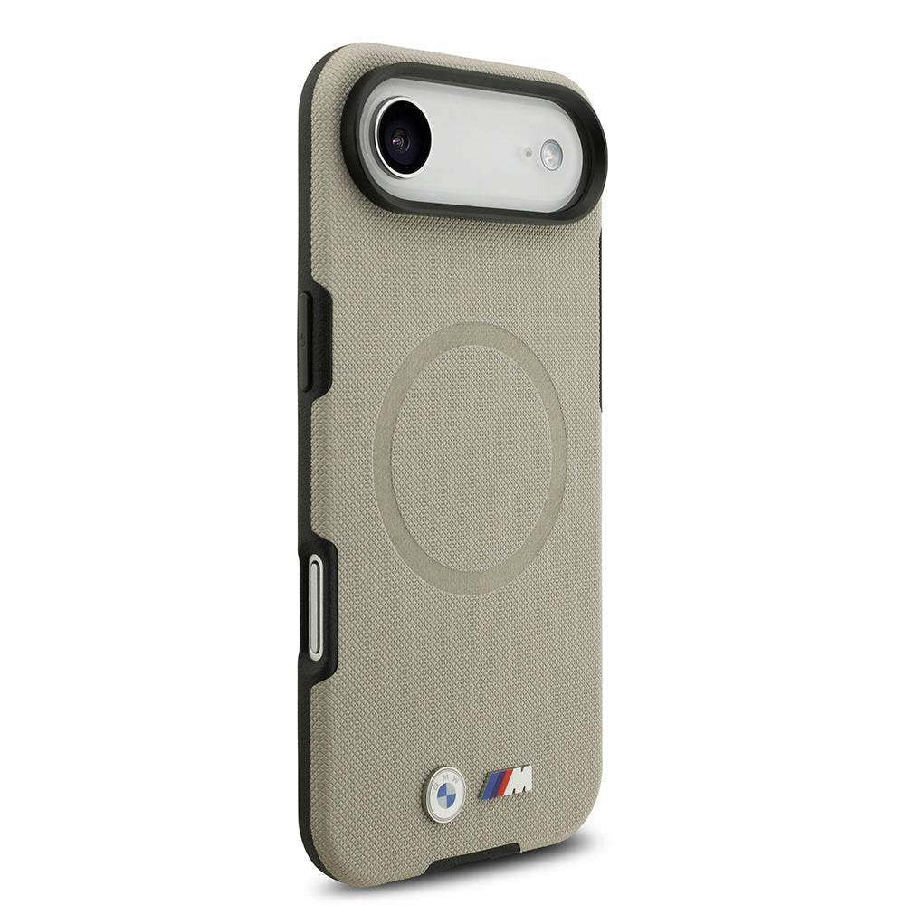 Apple iPhone 17 Air Kılıf BMW Orjinal Lisanslı M-safe Şarj Özellikli Metal Logolu Delikli M Dizayn Deri Kapak Siyah