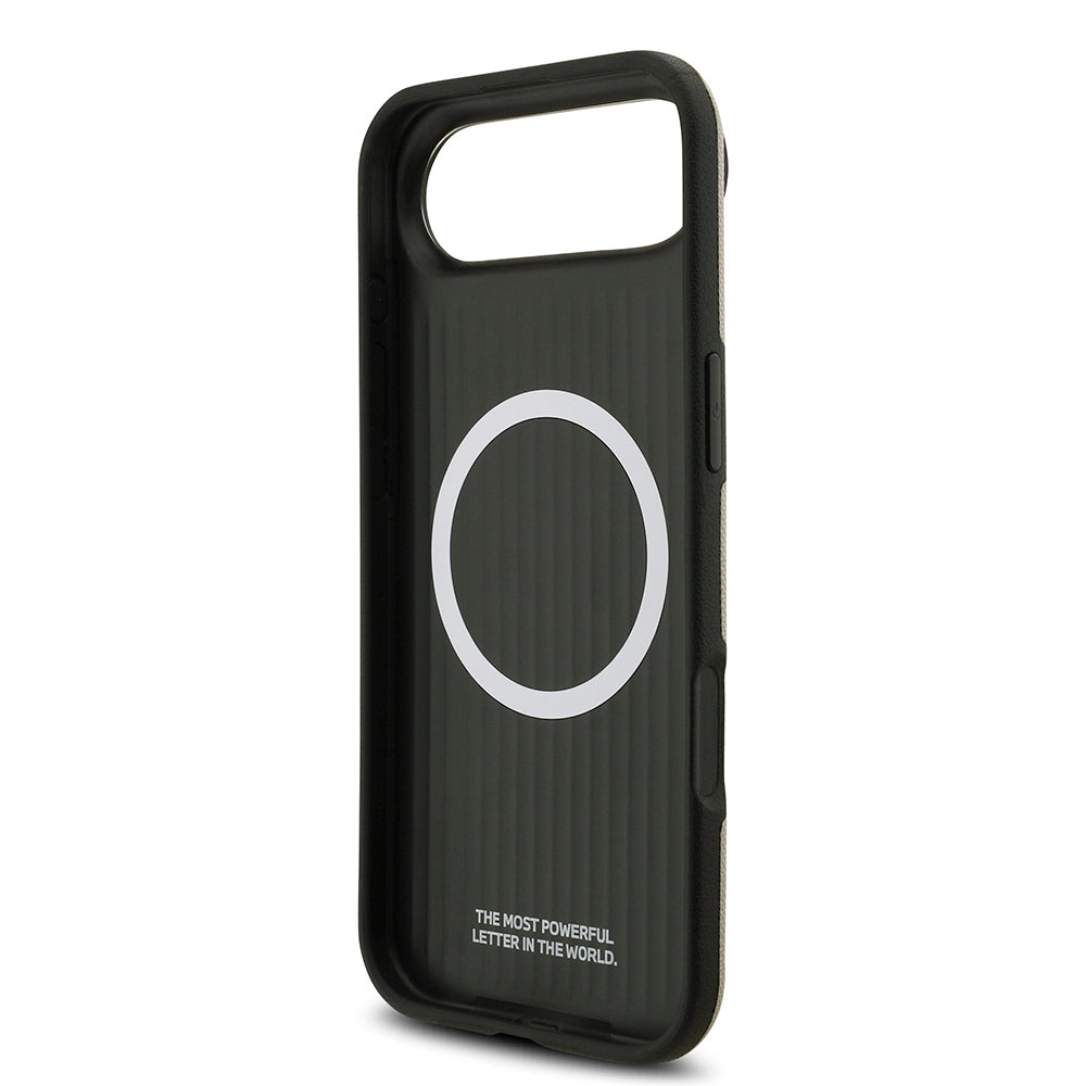 Apple iPhone 17 Air Kılıf BMW Orjinal Lisanslı M-safe Şarj Özellikli Metal Logolu Delikli M Dizayn Deri Kapak Kırmızı