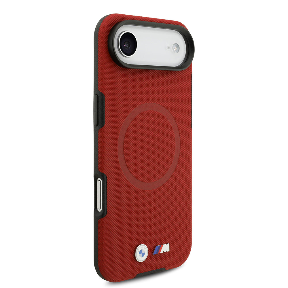 Apple iPhone 17 Air Kılıf BMW Orjinal Lisanslı M-safe Şarj Özellikli Metal Logolu Delikli M Dizayn Deri Kapak Füme