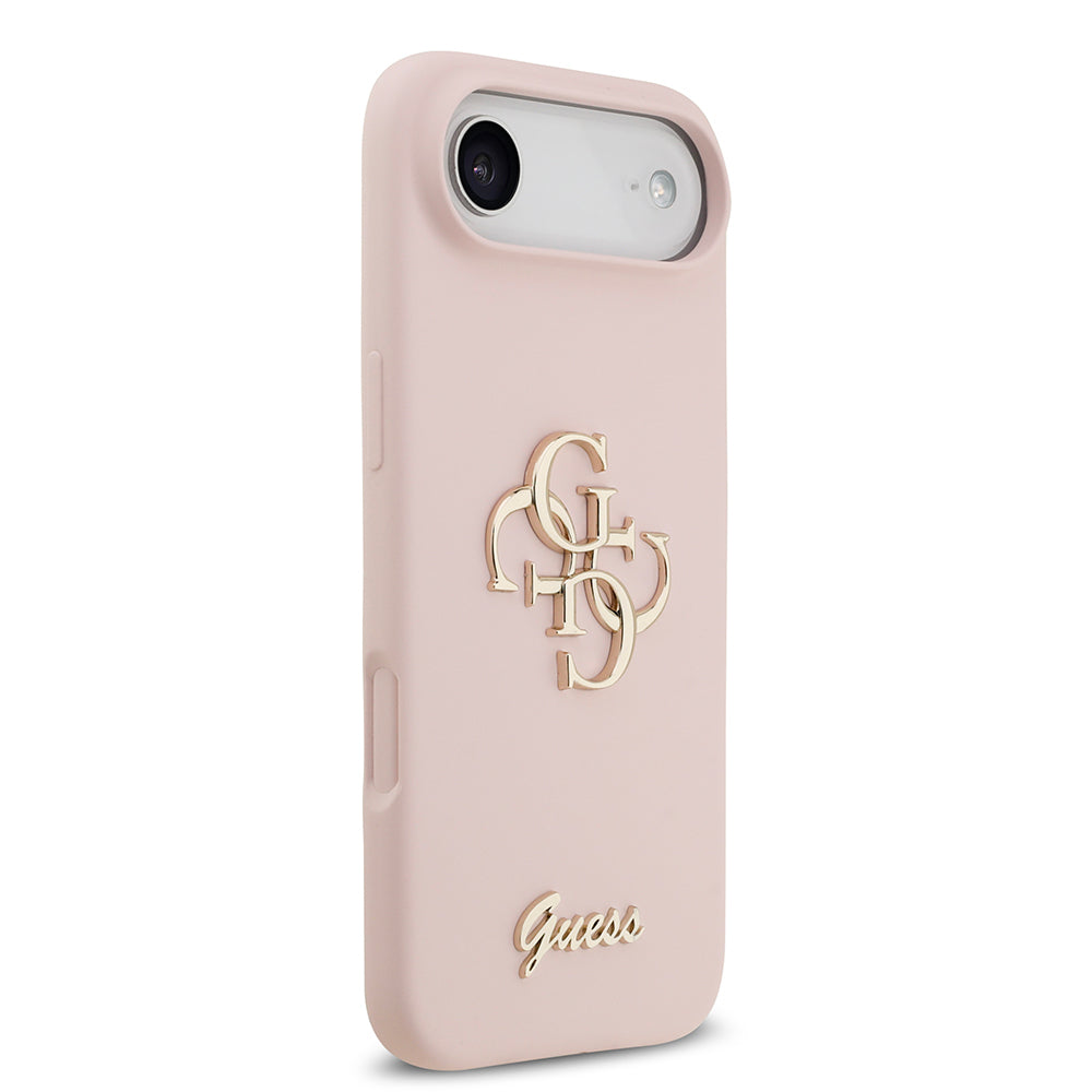 Apple iPhone 17 Air Kılıf Guess Orjinal Lisanslı Grained Yazı Logolu Kapak Siyah