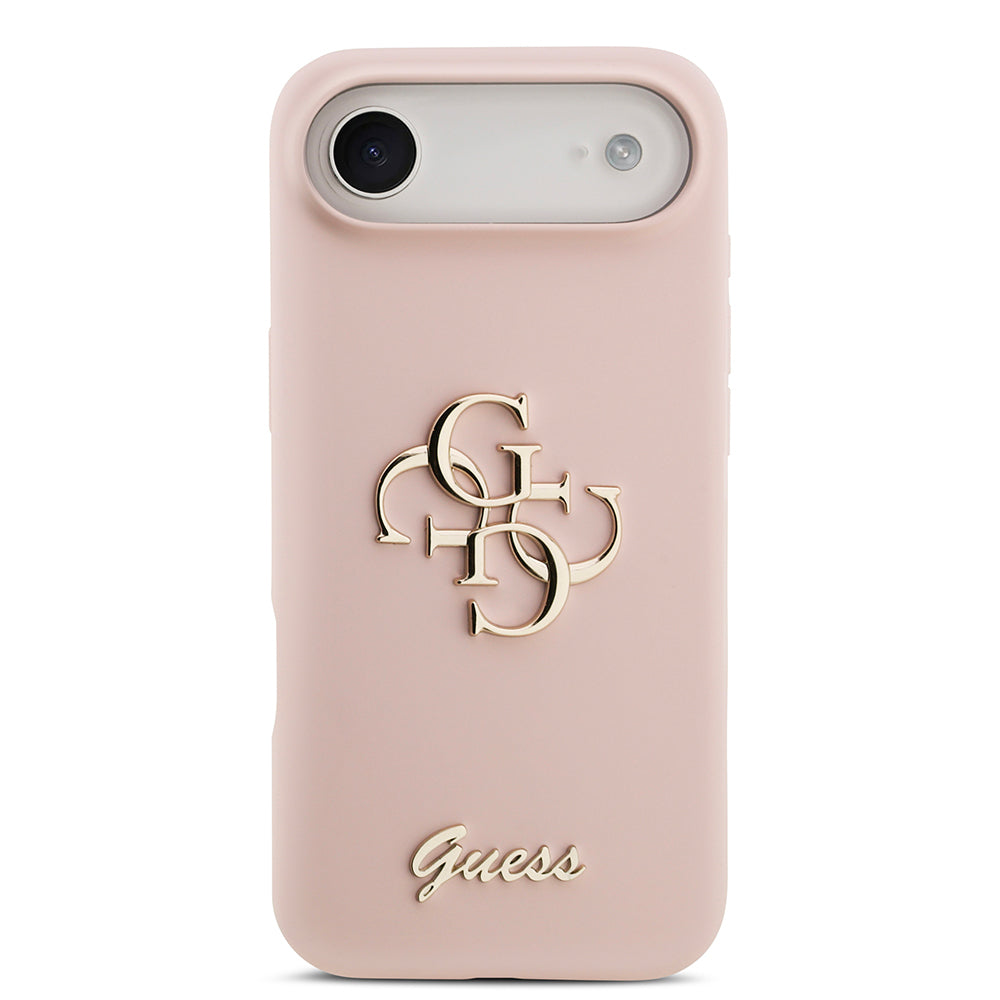 Apple iPhone 17 Air Kılıf Guess Orjinal Lisanslı Grained Yazı Logolu Kapak Kahverengi