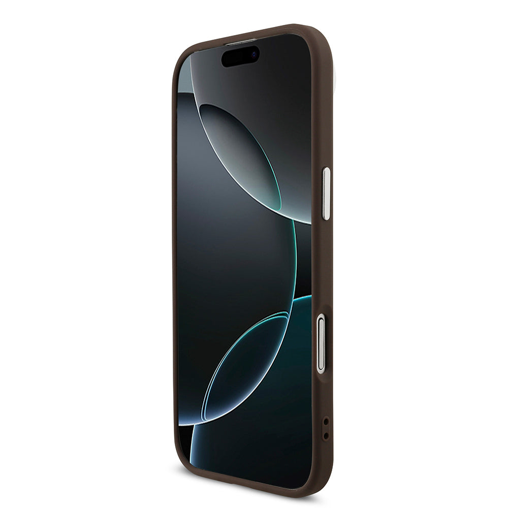 Apple iPhone 17 Air Kılıf Guess Orjinal Lisanslı M-safe Şarj Özellikli 4G Klasik Yazı Logolu Kapak Siyah