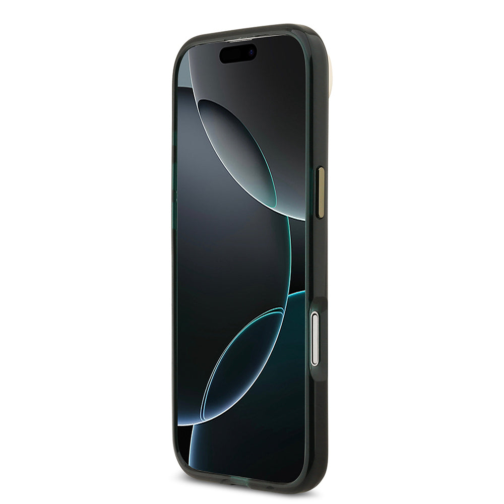 Apple iPhone 17 Air Kılıf Lacoste Orjinal Lisanslı M-safe Şarj Özellikli Gold Timsah Logolu Buzlu Kapak Yeşil