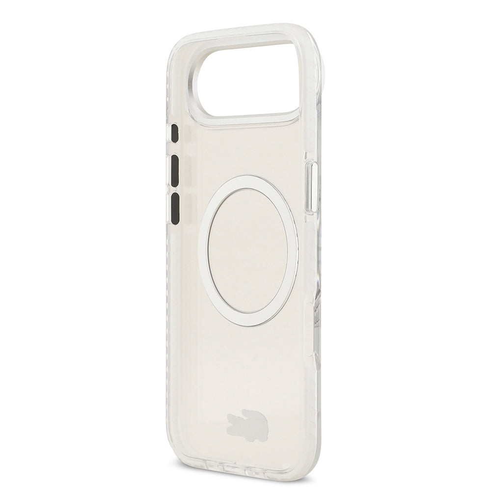 Apple iPhone 17 Air Kılıf Lacoste Orjinal Lisanslı M-safe Şarj Özellikli İkonik Timsah Logolu Buzlu Kapak Yeşil