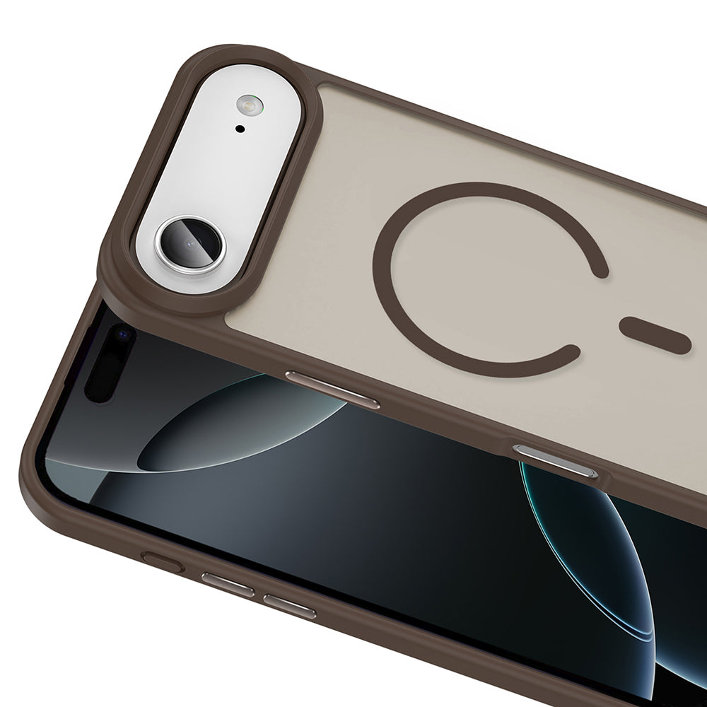 Apple iPhone 17 Air Kılıf M-safe Şarj Özellikli Mat Arka Yüzey Zore Sio Kapak Siyah