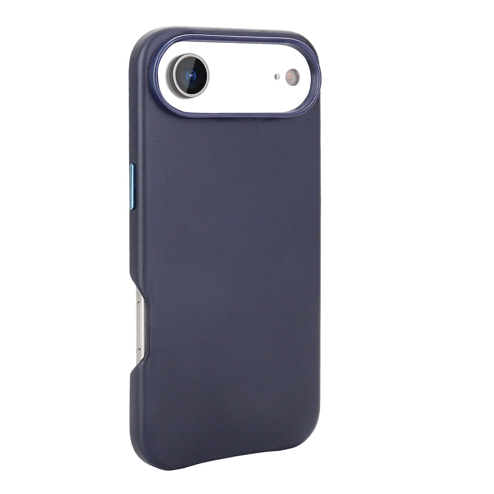 Apple iPhone 17 Air Kılıf M-safe Şarj Özellikli PU Deri Görünümlü Zore Kupra Kapak Gri