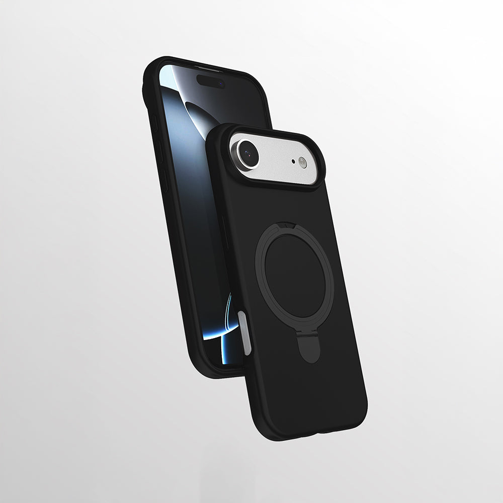 Apple iPhone 17 Air Kılıf M-safe Şarj Özellikli Standlı Zore Samara Kapak Lacivert