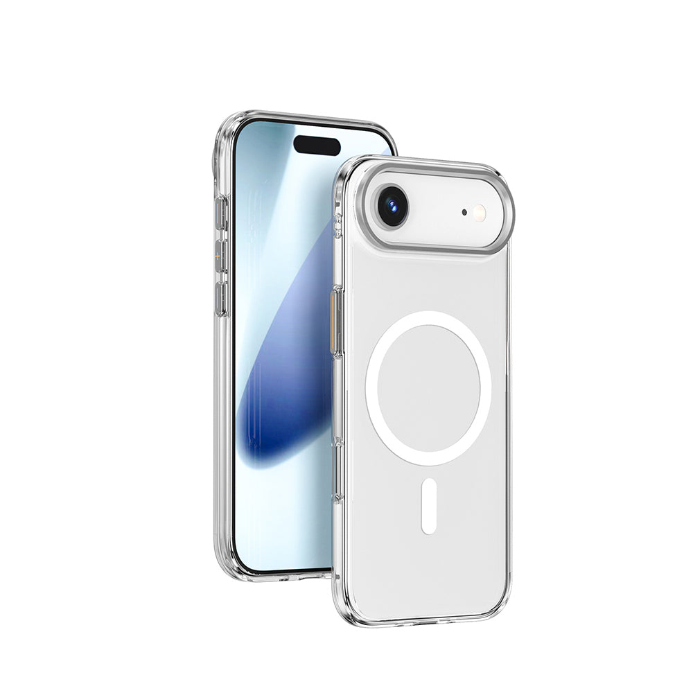 Apple iPhone 17 Air Kılıf M-safe Şarj Özellikli Wiwu YXK-208 Invisible Ultra Sert PC Kapak Şeffaf