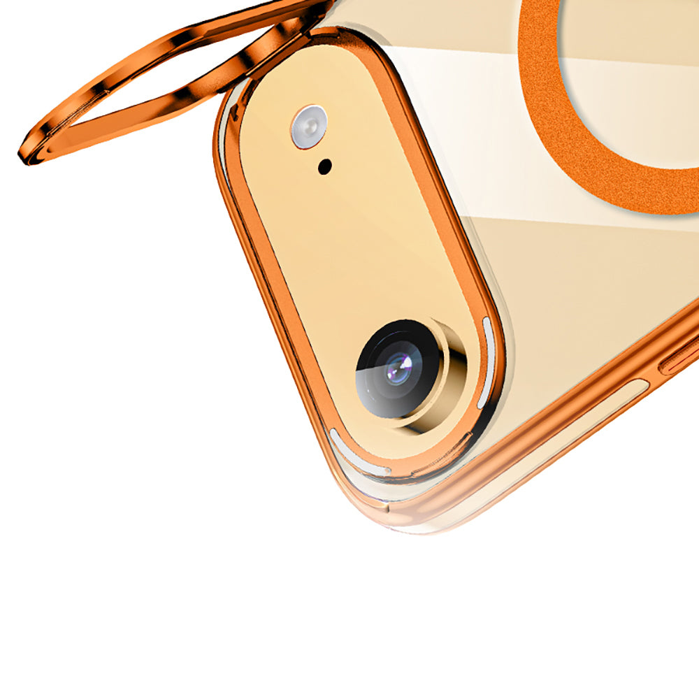 Apple iPhone 17 Air Kılıf M-safe Şarj Özellikli Wlons Standlı Efsane Kapak Siyah