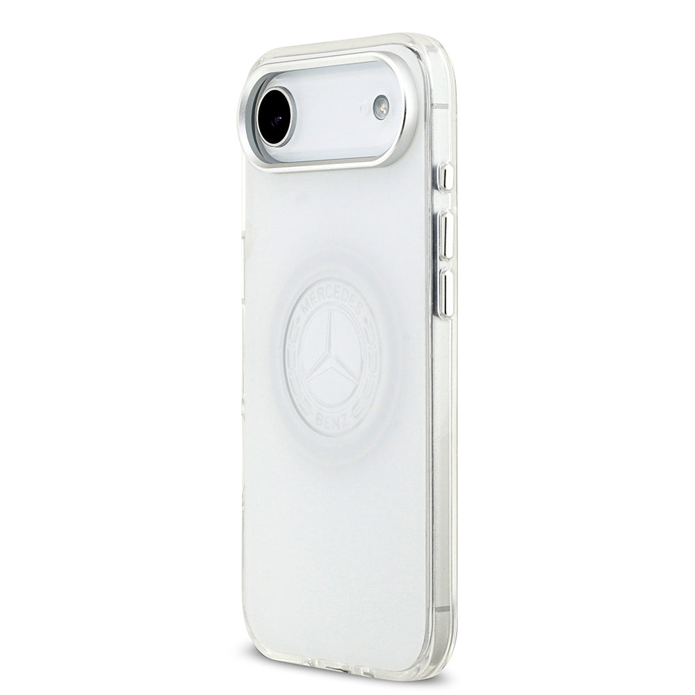 Apple iPhone 17 Air Kılıf Mercedes Benz Orjinal Lisanslı M-safe Şarj Özellikli Buzlu PC Nostaljik Yıldız Dizayn Kapak Beyaz
