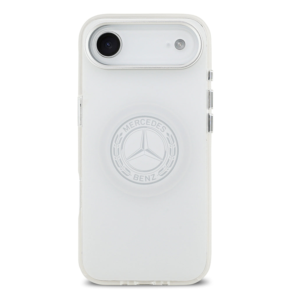 Apple iPhone 17 Air Kılıf Mercedes Benz Orjinal Lisanslı M-safe Şarj Özellikli Buzlu PC Nostaljik Yıldız Dizayn Kapak Siyah