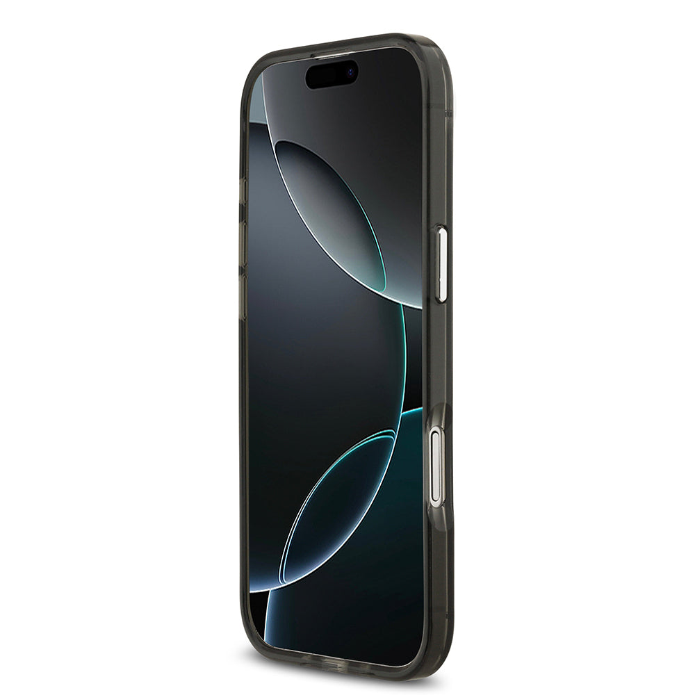 Apple iPhone 17 Air Kılıf Orjinal Lisanslı M-safe Şarj Özellikli Karl Lagerfeld IML Baskılı Monogram Dizayn Kapak Siyah