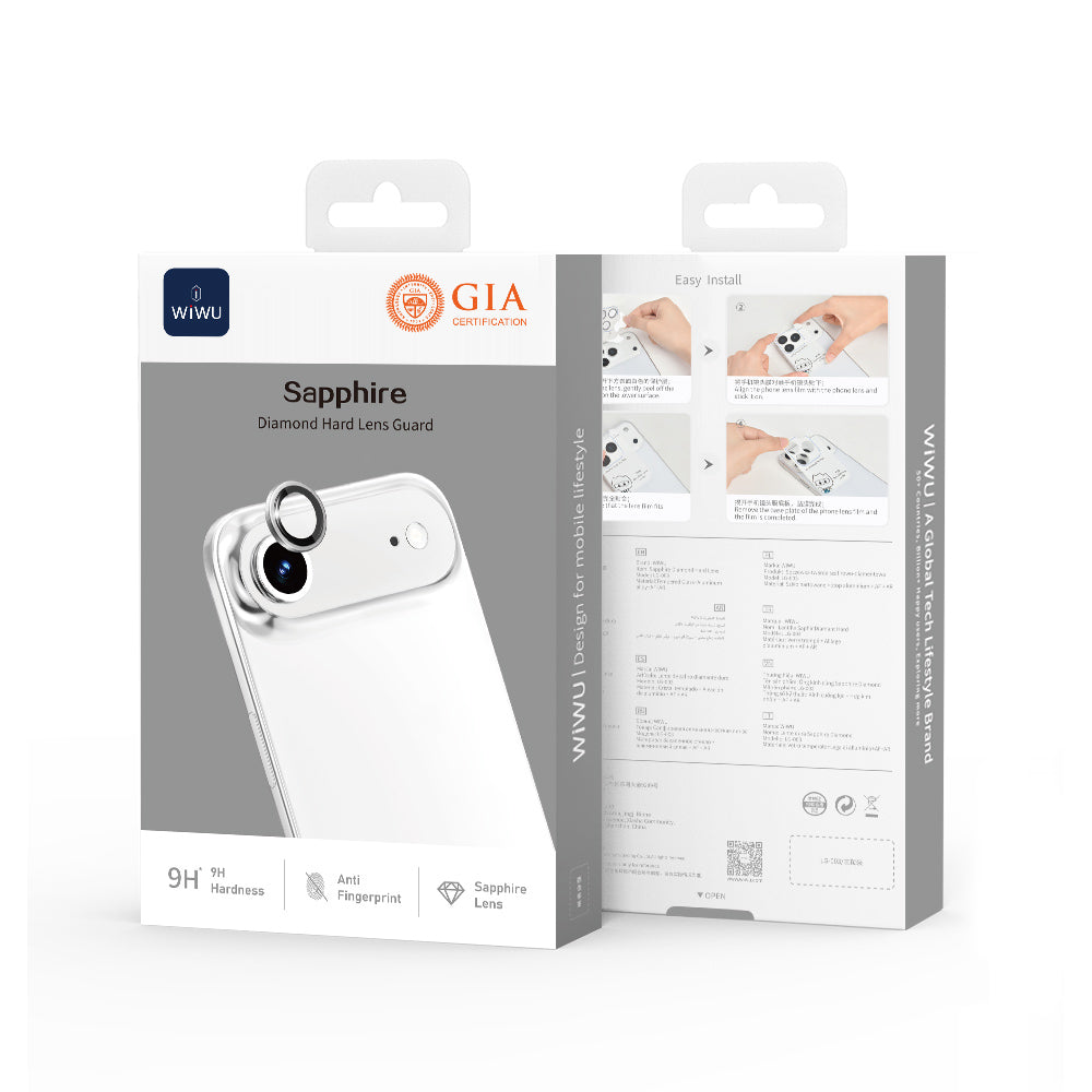 Apple iPhone 17 Air Wiwu LG-003 Lens Guard Çizilmeye Karşı Dayanıklı Safir Kamera Lens Koruyucu Açık Mavi