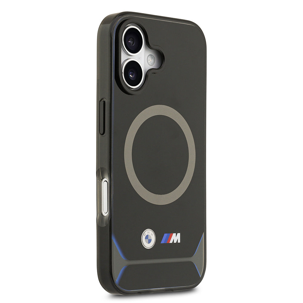 Apple iPhone 17 Kılıf BMW Orjinal Lisanslı M-safe Şarj Özellikli Metal Buton Tasarımlı IML Baskılı M Dizayn Kapak Mavi