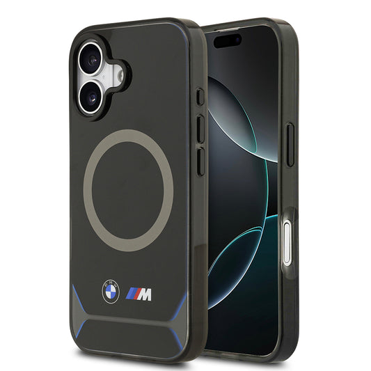 Apple iPhone 17 Kılıf BMW Orjinal Lisanslı M-safe Şarj Özellikli Metal Buton Tasarımlı IML Baskılı M Dizayn Kapak Mavi