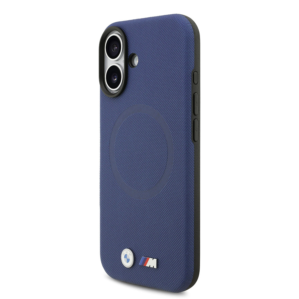 Apple iPhone 17 Kılıf BMW Orjinal Lisanslı M-safe Şarj Özellikli Metal Logolu Delikli M Dizayn Deri Kapak Siyah