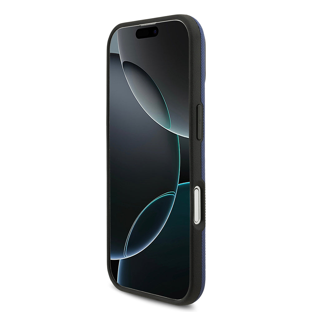 Apple iPhone 17 Kılıf BMW Orjinal Lisanslı M-safe Şarj Özellikli Metal Logolu Delikli M Dizayn Deri Kapak Gri