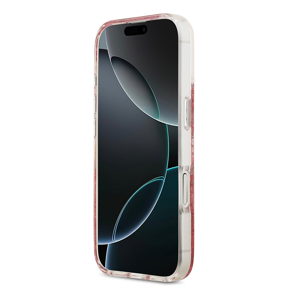 Apple iPhone 17 Kılıf Guess Orjinal Lisanslı M-safe Şarj Özellikli Transparan Resin Bottom Kapak Gold