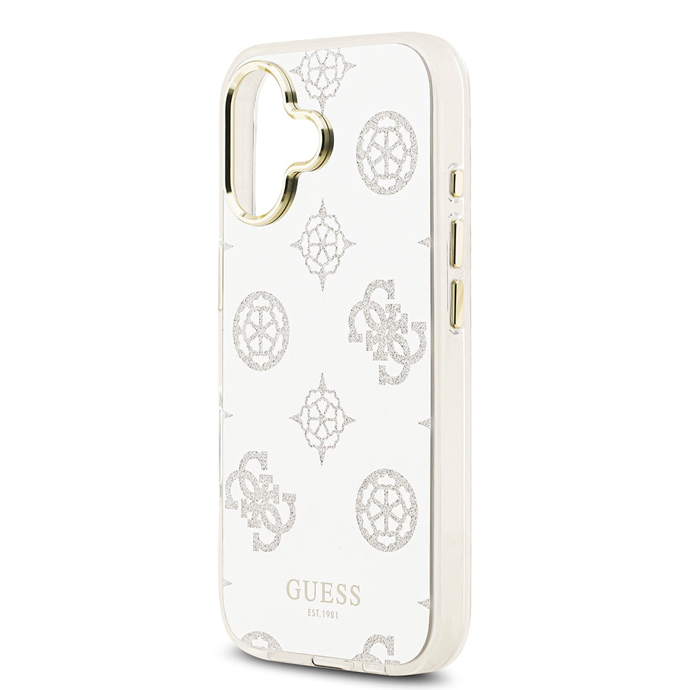 Apple iPhone 17 Kılıf Guess Orjinal Lisanslı Metal Kamera Çerçeveli Simli Aynalı Kapak Gümüş