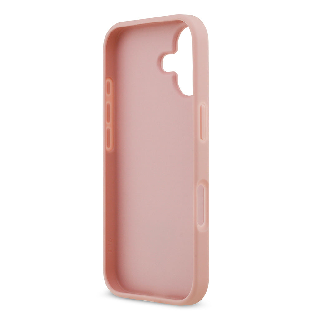 Apple iPhone 17 Kılıf Guess Orjinal Lisanslı Taşlı Arka Yüzey Üçgen Logolu Kapak Gümüş