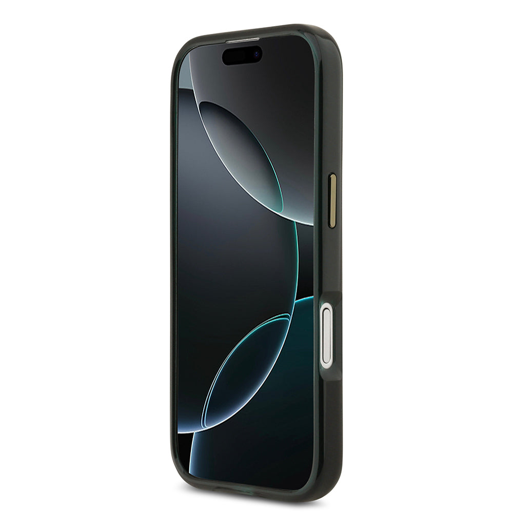 Apple iPhone 17 Kılıf Lacoste Orjinal Lisanslı M-safe Şarj Özellikli Gold Timsah Logolu Buzlu Kapak Yeşil