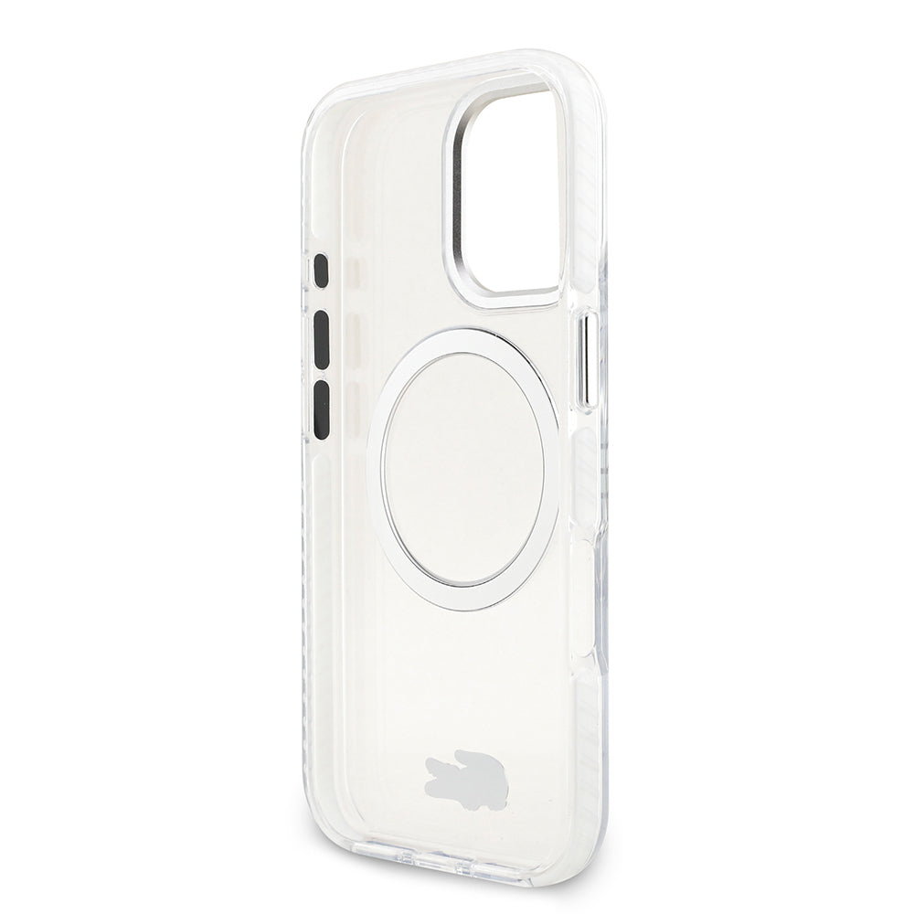 Apple iPhone 17 Kılıf Lacoste Orjinal Lisanslı M-safe Şarj Özellikli İkonik Timsah Logolu Buzlu Kapak Yeşil