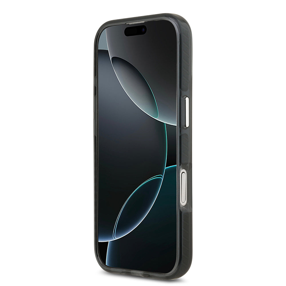 Apple iPhone 17 Kılıf Lacoste Orjinal Lisanslı M-safe Şarj Özellikli İkonik Timsah Logolu Buzlu Kapak Gri