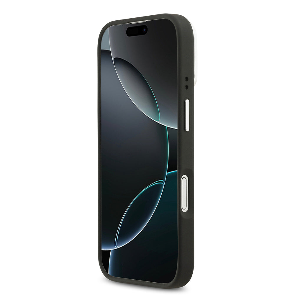 Apple iPhone 17 Kılıf Lacoste Orjinal Lisanslı M-safe Şarj Özellikli PU Pike Desenli Standlı Metal Logolu Kapak Koyu Yeşil