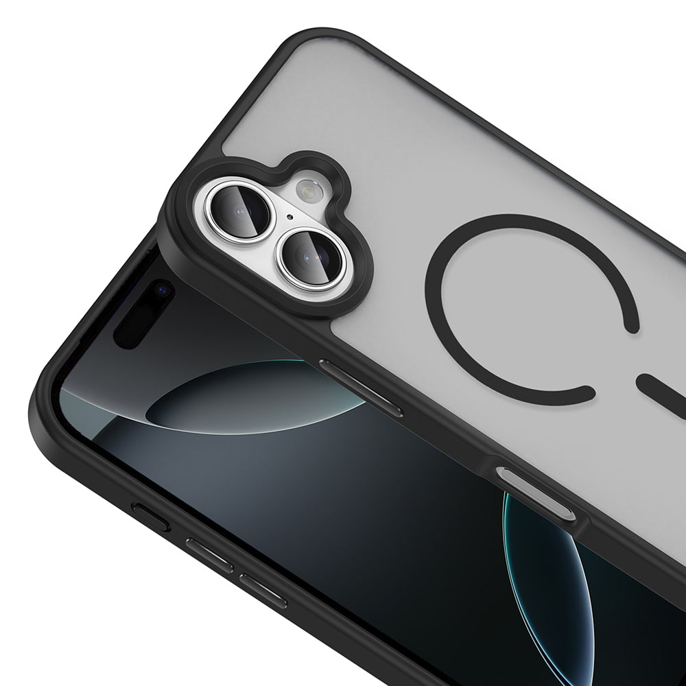 Apple iPhone 17 Kılıf M-safe Şarj Özellikli Mat Arka Yüzey Zore Sio Kapak Lacivert