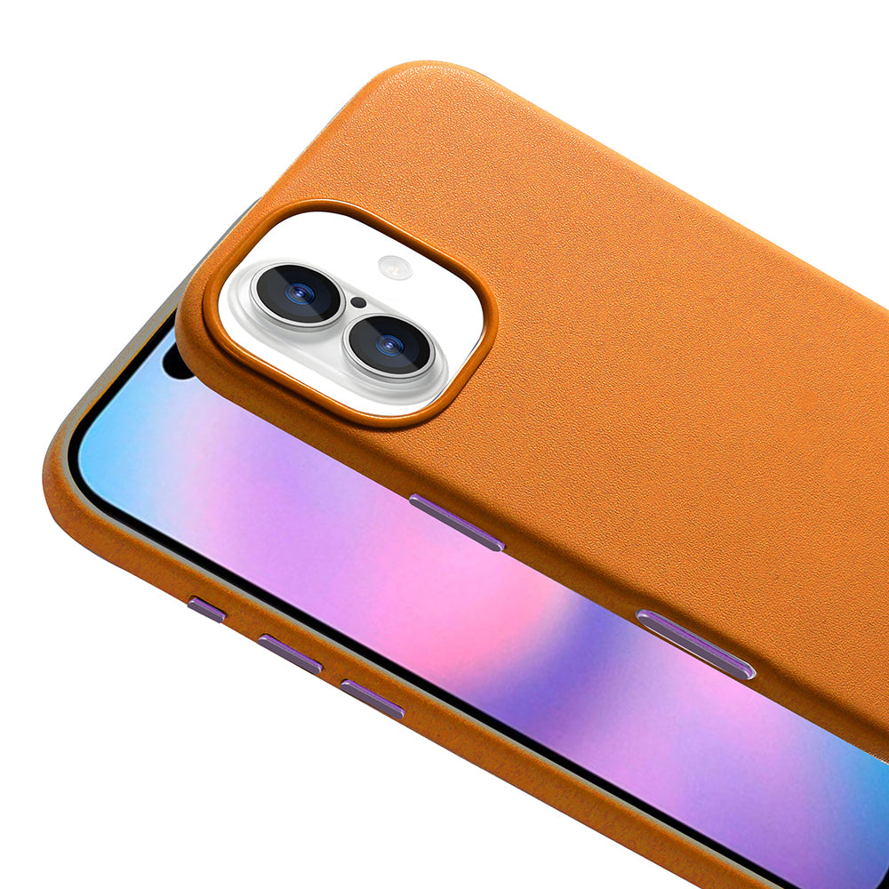 Apple iPhone 17 Kılıf M-safe Şarj Özellikli PU Deri Görünümlü Zore Kupra Kapak Siyah