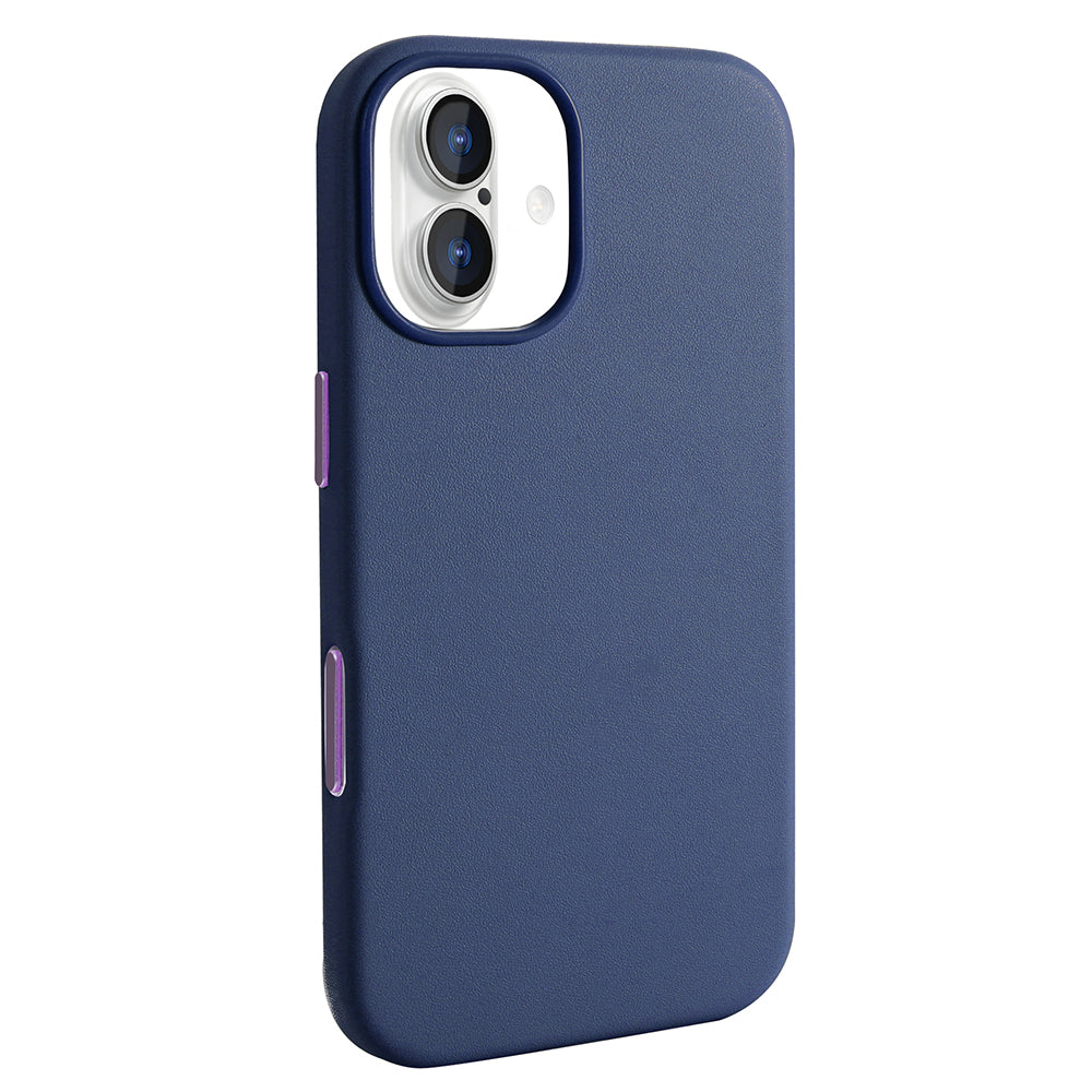 Apple iPhone 17 Kılıf M-safe Şarj Özellikli PU Deri Görünümlü Zore Kupra Kapak Turuncu