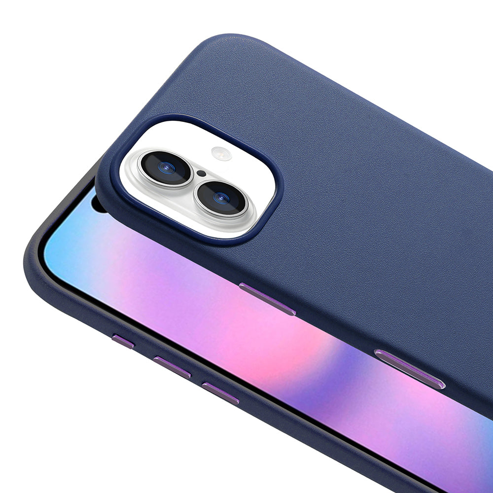 Apple iPhone 17 Kılıf M-safe Şarj Özellikli PU Deri Görünümlü Zore Kupra Kapak Siyah