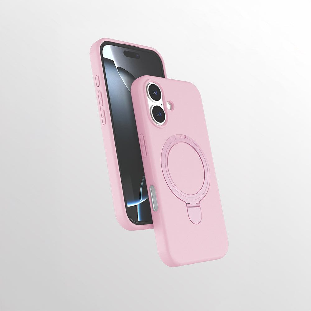 Apple iPhone 17 Kılıf M-safe Şarj Özellikli Standlı Zore Samara Kapak Siyah