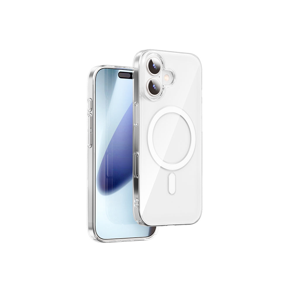 Apple iPhone 17 Kılıf M-safe Şarj Özellikli Wiwu YXK-207 Invisible Pro Sert PC Kapak Şeffaf