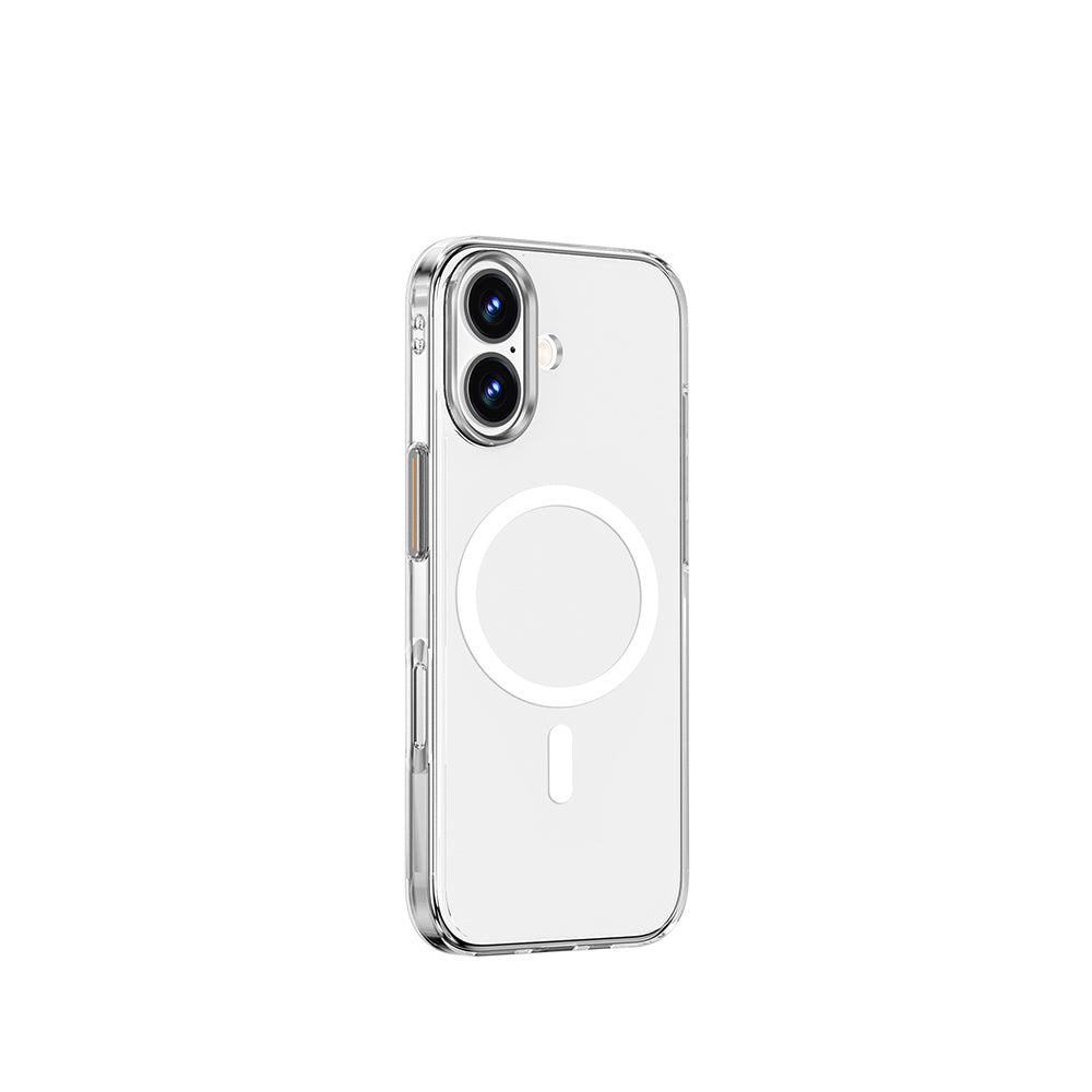Apple iPhone 17 Kılıf M-safe Şarj Özellikli Wiwu YXK-208 Invisible Ultra Sert PC Kapak Şeffaf