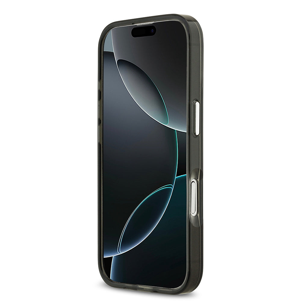 Apple iPhone 17 Kılıf Mercedes Benz Orjinal Lisanslı M-safe Şarj Özellikli Çift Katmanlı PC Nostaljik Yıldız Dizayn Kapak Gri