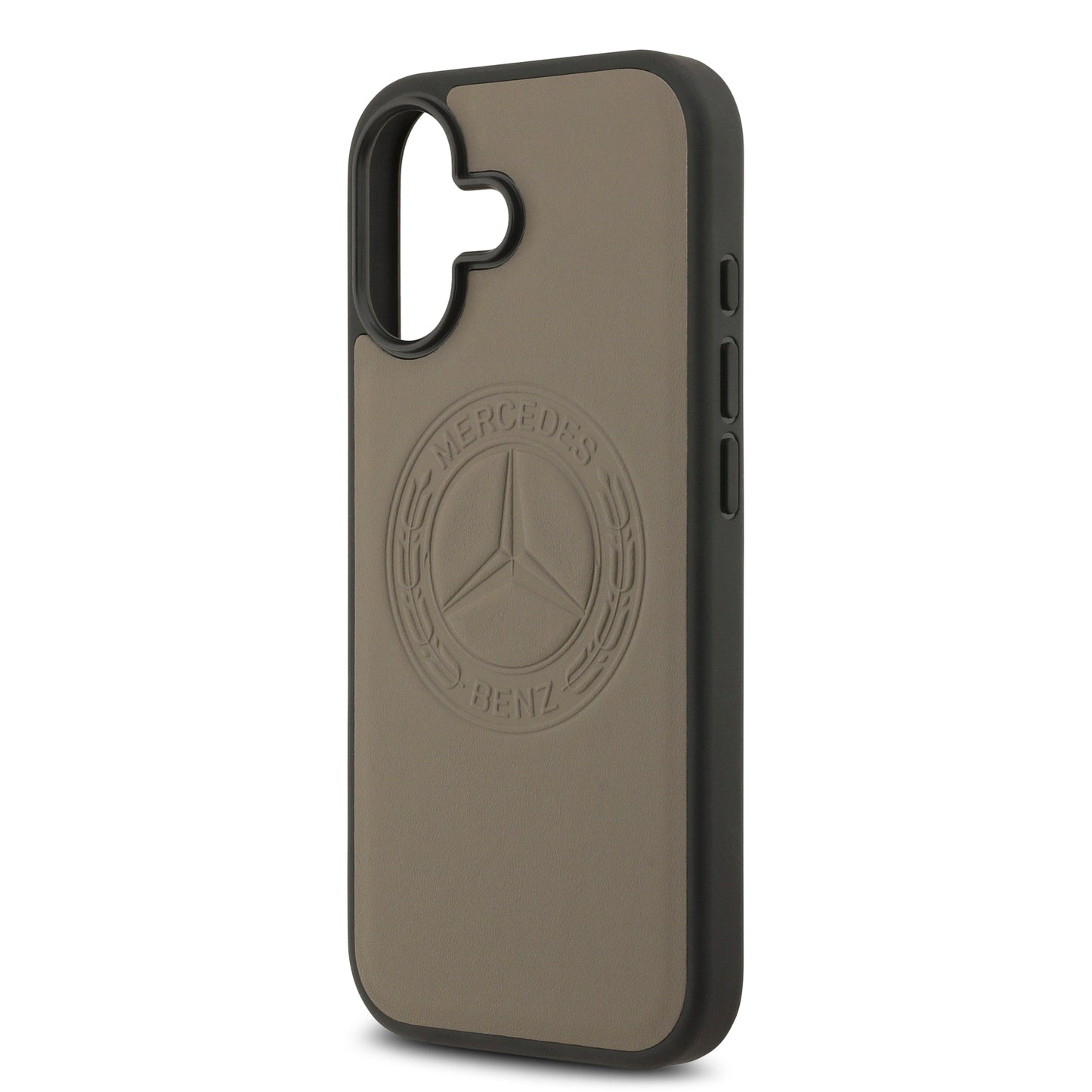 Apple iPhone 17 Kılıf Mercedes Benz Orjinal Lisanslı M-safe Şarj Özellikli Hakiki Deri Nostaljik Yıldız Dizayn Kapak Kahverengi