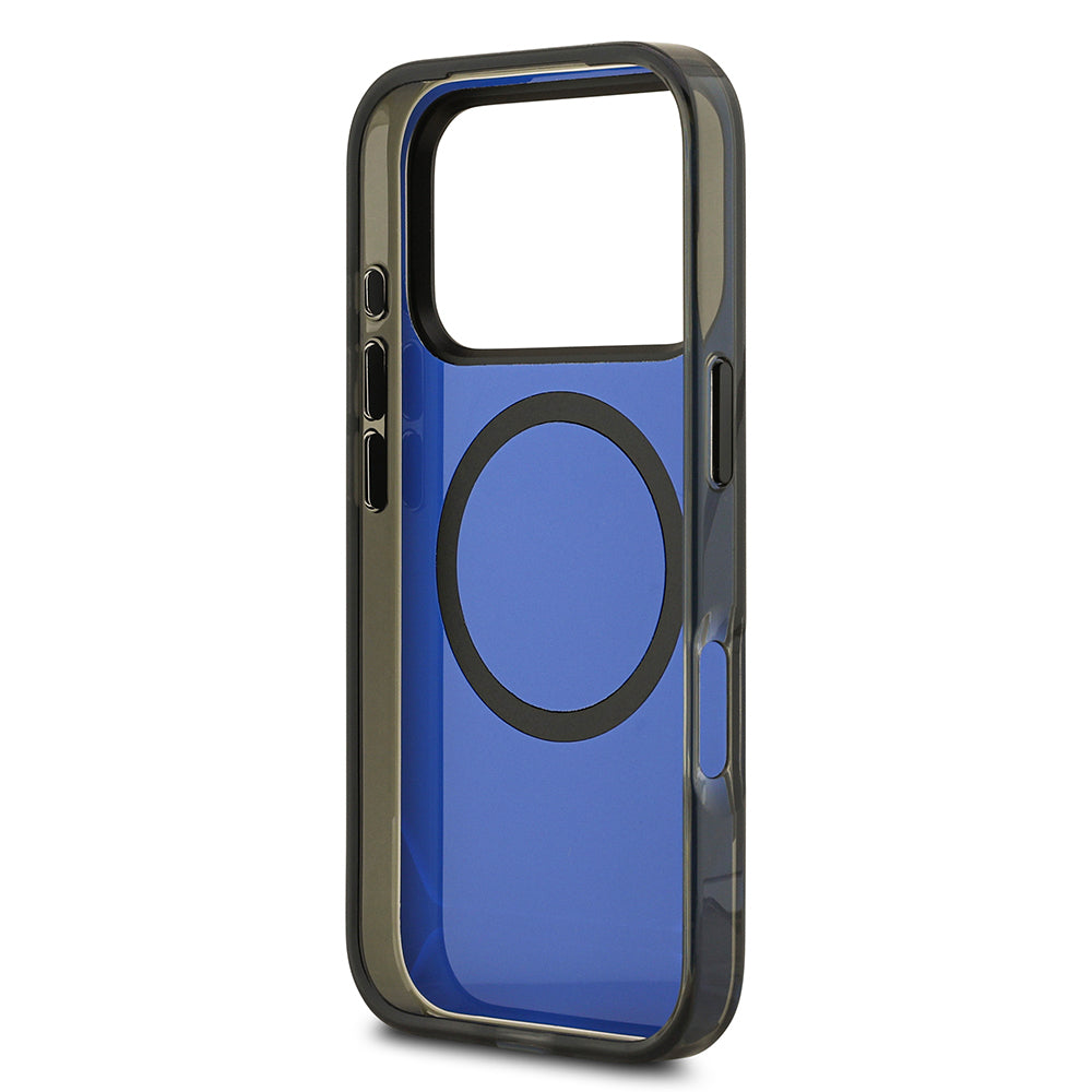 Apple iPhone 17 Pro Kılıf BMW Orjinal Lisanslı M-safe Şarj Özellikli Metal Buton Tasarımlı IML Baskılı M Dizayn Kapak Mavi