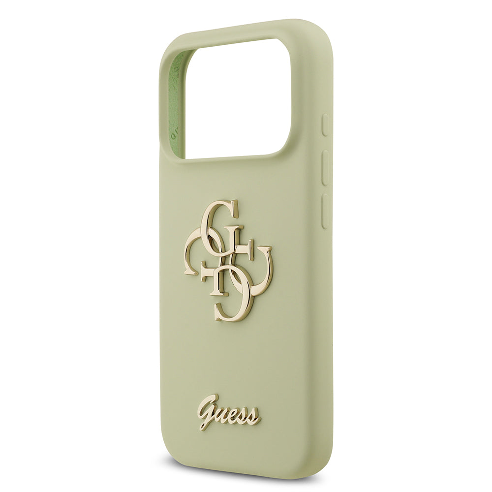 Apple iPhone 17 Pro Kılıf Guess Orjinal Lisanslı Grained Yazı Logolu Kapak Siyah