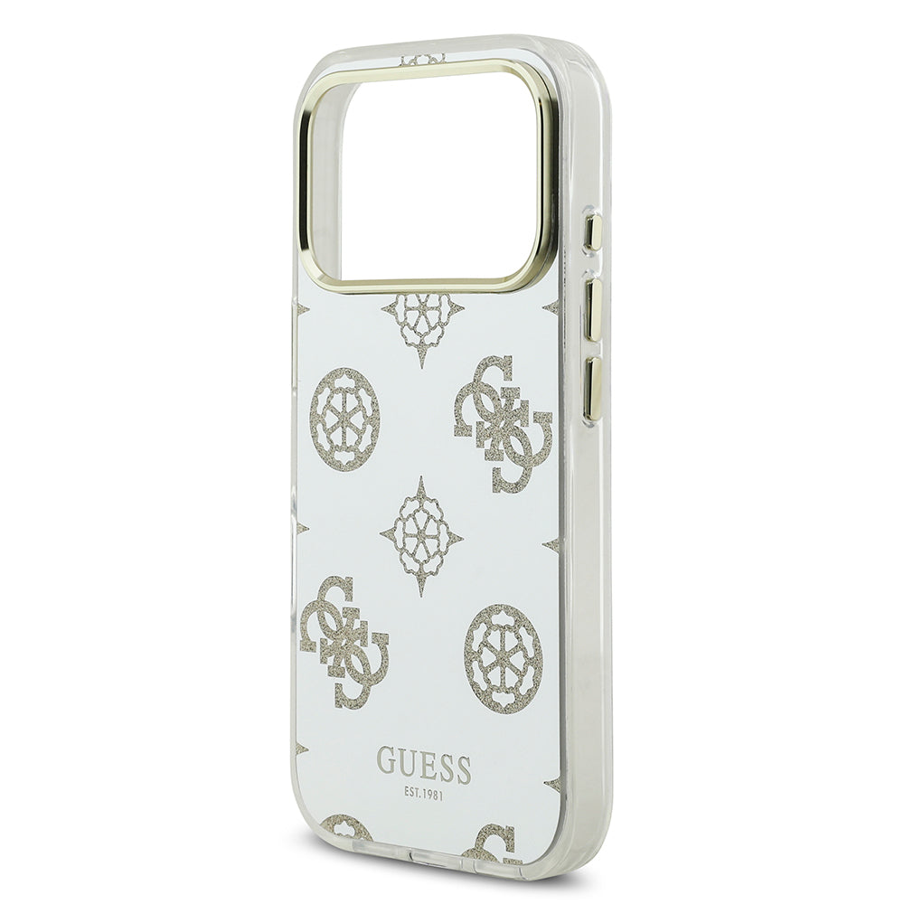 Apple iPhone 17 Pro Kılıf Guess Orjinal Lisanslı Metal Kamera Çerçeveli Simli Aynalı Kapak Gold