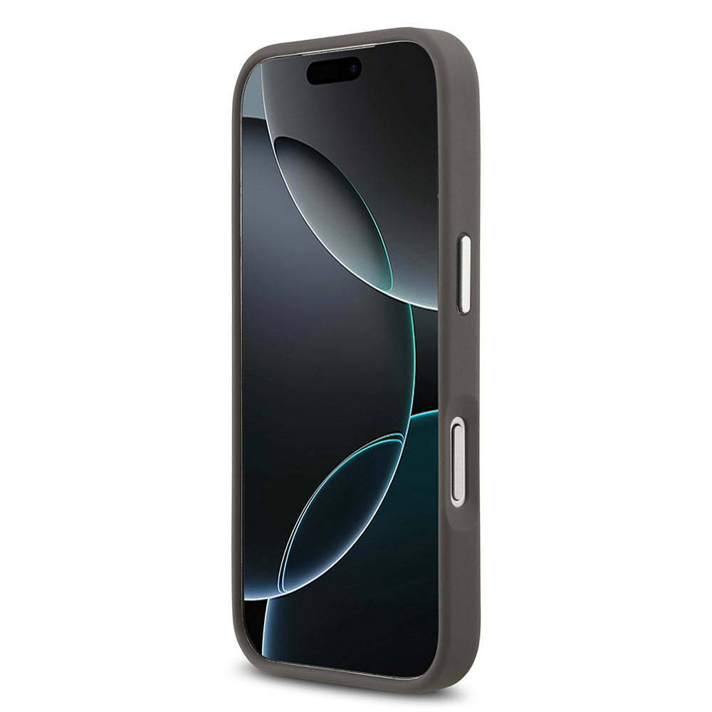 Apple iPhone 17 Pro Kılıf Karl Lagerfeld Orjinal Lisanslı Metal Logolu K&C Heads Pin Kapak Siyah