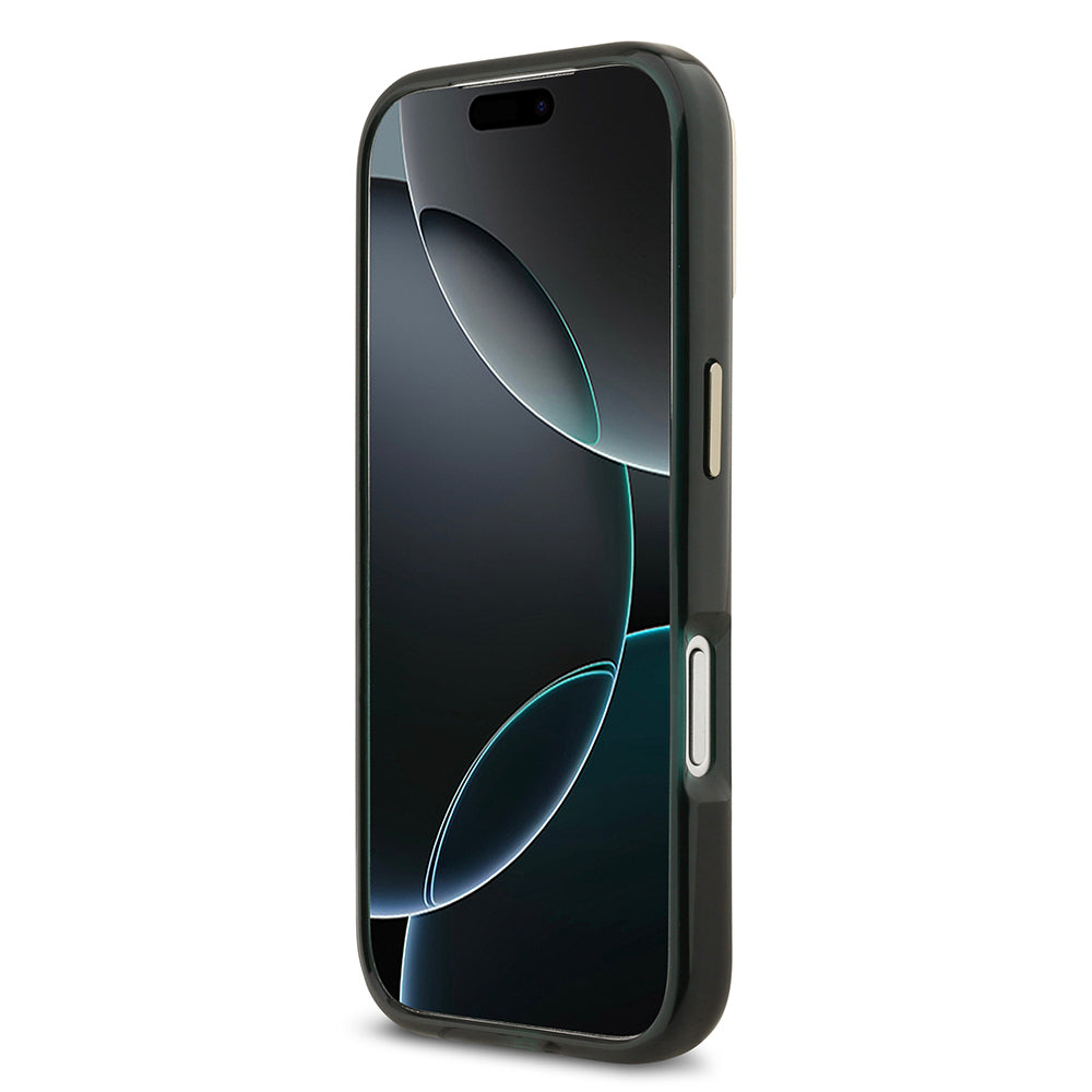 Apple iPhone 17 Pro Kılıf Lacoste Orjinal Lisanslı M-safe Şarj Özellikli Gold Timsah Logolu Buzlu Kapak Beyaz