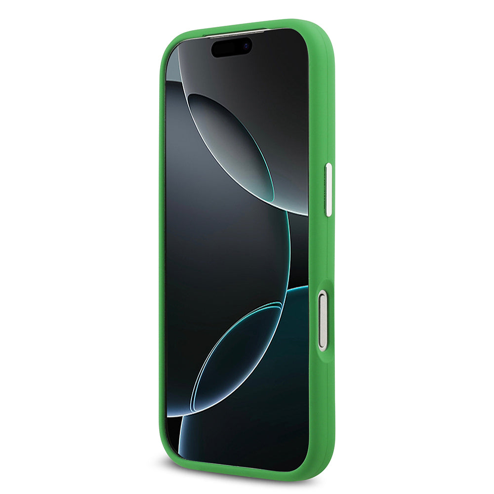 Apple iPhone 17 Pro Kılıf Lacoste Orjinal Lisanslı M-safe Şarj Özellikli İkonik Logolu Metal Kamera Çerçeveli Silikon Kapak Kırmızı