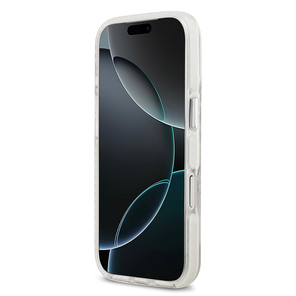 Apple iPhone 17 Pro Kılıf Lacoste Orjinal Lisanslı M-safe Şarj Özellikli İkonik Timsah Logolu Buzlu Kapak Gri