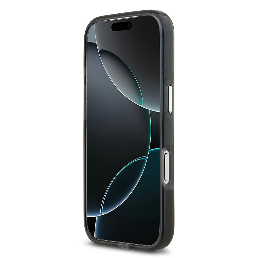 Apple iPhone 17 Pro Kılıf Lacoste Orjinal Lisanslı M-safe Şarj Özellikli İkonik Timsah Logolu Buzlu Kapak Gri