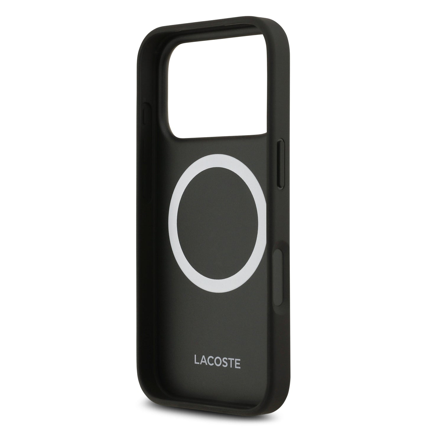 Apple iPhone 17 Pro Kılıf Lacoste Orjinal Lisanslı M-safe Şarj Özellikli PU Deri Tasarımlı Kartlıklı Karışık Monogram Desenli Kapak Yeşil